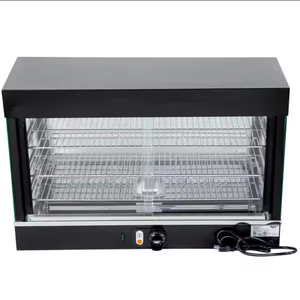 Vitrina de calentamiento de <span class=keywords><strong>pastelería</strong></span> eléctrica de acero inoxidable negro, equipo de cocina comercial, gabinete calentador de alimentos eléctrico - Product Image 5