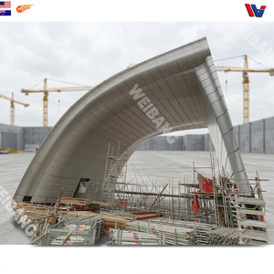 Panneaux de mur-rideau architecturaux double courbure ignifuges personnalisés pour hôtels et centres commerciaux, en aluminium, pour façades de bâtiments modernes, garantie 5 ans - Product Image 2