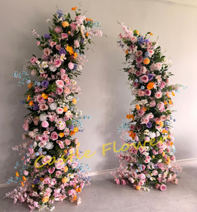 FAR020 grosir klakson lengkungan pernikahan dengan latar belakang bunga klakson lengkungan bunga buatan untuk dekorasi acara - Product Image 4