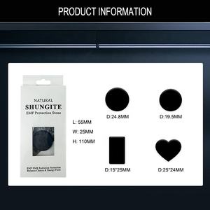 CAMAZ Mobile Phone Cristal Anti Radiação Adesivos <span class=keywords><strong>EMF</strong></span> Proteção Natural Shungite Telefone Móvel Voltar Shungite Adesivo - Product Image 3