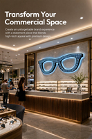 Enseigne lumineuse extérieure perforée COSUN avec logo personnalisé pour magasin d'optique