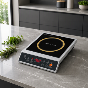 <span class=keywords><strong>Placa</strong></span> de <span class=keywords><strong>Inducción</strong></span> Portátil de 3500W, Un Solo Fuego, Compacta, con Panel de Vidrio Microtile, 220V, para Uso en el Hogar y la Oficina - Product Image 1