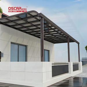 Robusto giardino impermeabile a baldacchino struttura in alluminio policarbonato superiore terrazza Pergola riparo cortile esterno tenda da sole - Product Image 1