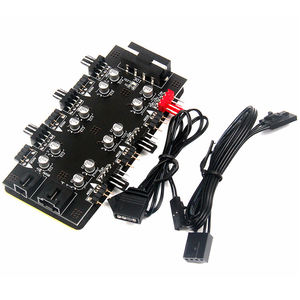 12V 4Pin PWM और 5V 3Pin ARGB 2-में-1 हब 6 रास्ता सीपीयू ठंडा प्रशंसक आरजीबी प्रकाश पीसीबी फाड़नेवाला भरनेवाला 2 के साथ कनेक्शन लाइनों UY8 - Product Image 1