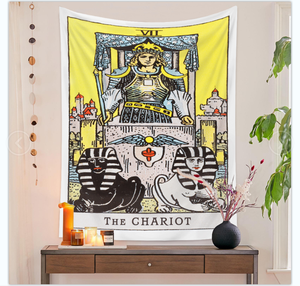 Impresión 3D Rectángulo Nuevo Arte Abstracto Meditación Diferente Fuerza Amarilla Hombres Tarot Tapices para la decoración del hogar - Product Image 3