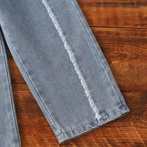 Ensemble deux pièces best-seller : pull en coton style hip-hop européen et américain à manches longues avec surpiqûres et dentelle + pantalon en jean à effet <span class=keywords><strong>barbe</strong></span> - Product Image 4