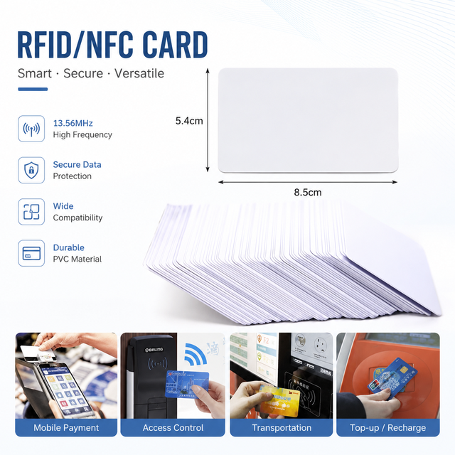 White PVC TK4100 125kHz RFID Smart Access Control Proximity ID Card Printable Readable for Membership Entry Management