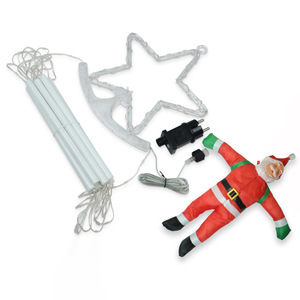 <span class=keywords><strong>Luces</strong></span> <span class=keywords><strong>de</strong></span> Escalera <span class=keywords><strong>Navideñas</strong></span> con Papá Noel Escalando, Estrella Colgante Decorativa <span class=keywords><strong>para</strong></span> Exteriores, Luz Decorativa <span class=keywords><strong>para</strong></span> Porche, Pared, Jardín - Product Image 3