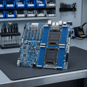 Carte mère serveur double socket MS74 HB0 Enterprise Xeon 6 Processeur 16 emplacements DDR5 DIMM PCIe 5.0 Ports LAN doubles 10 GbE - Product Image 1