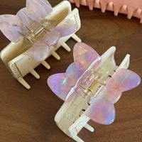 Pince à cheveux élégante personnalisable en acétate de qualité supérieure, faite à la main, avec nœud en strass multicolores, 7,5 cm, écologique
