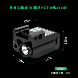 La più potente torcia tattica a LED con fascio verde Combo porta di ricarica rapida USB in lega di alluminio - Product Image 6