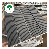 Dalles de terrasse en composite WPC pour l'extérieur, 30x30 cm, antidérapantes, à rayures verticales, imperméables, DIY, 11,8" x 11,8", pour jardin