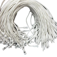 Étiquettes de soin pour vêtements en PVC tissé, lavables, en forme de balle, avec boucle de suspension pour l'usage en confection
