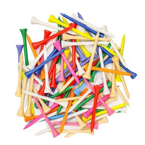 Tees de Golf con Logotipo Personalizado, Varios Colores, Tees de Golf Profesionales de Madera de Bambú, Reducen la Fricción y la Resistencia, Soporte para Tees de Golf - Product Image 1