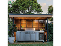 Conteneur de cuisine extérieur contemporain panneau sandwich en acier polyvalent pour villa appartement bureau atelier abri de voiture toilettes