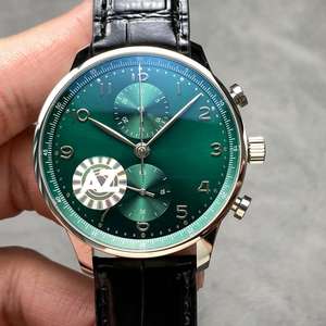 Venta al por mayor de negocios de gama alta de 41mm esfera verde reloj cronógrafo para hombre exquisita correa de 22mm reloj de diseño personalizado - Product Image 1