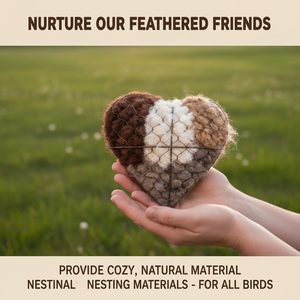 Material de Nido para Pájaros en Forma de Corazón, Rellenable, Hecho a Mano con Fibra de Alpaca, Refugio Invernal para Pájaros Silvestres del Tamaño de un Colibrí, Regalo (1 Pieza) - Product Image 5