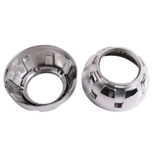 Sanvi 3.0 Inch HELLA 3R G5 Koito Q5 Bi Xenon <b>Led</b> <b>Projector</b> Lens Shroud Silver Color With Angel Eyes Hole Retrofit Headlights - Product Image 3