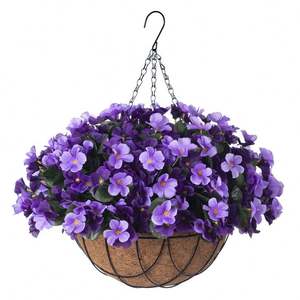 Panier suspendu pour baignoire Paniers à tomates Mini savon Fleur Perles Fleurs de luxe <span class=keywords><strong>Pampa</strong></span> Décoration murale Tissu fait main - Product Image 3