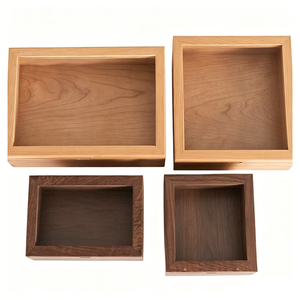 Boîte à bijoux <span class=keywords><strong>en</strong></span> <span class=keywords><strong>bois</strong></span> finition noyer, boîte de rangement avec couvercle à charnières, boîte cadeau pour bijoux - Product Image 5