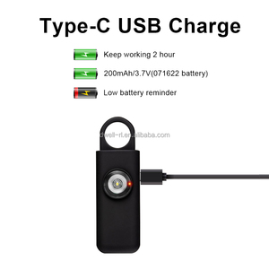 Dispositivos de protección 130dB sonido seguro LED linterna estroboscópica autodefensa llavero seguridad personal alarma de seguridad para mujeres y niñas - Product Image 5