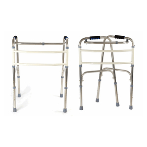 Andador plegable de acero inoxidable para personas mayores, andador de altura ajustable, suministro de fábrica - Product Image 2