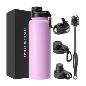 <span class=keywords><strong>Thermos</strong></span> de sport en acier inoxydable 14oz/500ml, isolé sous vide, écologique, utilisation en extérieur, sublimation américaine, blanc <span class=keywords><strong>plat</strong></span>, poignée - Product Image 2