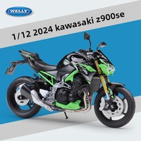 WELLY 1:12 2024 Kawasaki Z900 SE Moto miniature en métal moulé sous pression avec suspension fonctionnelle, modèle de collection, cadeau unisexe, vente en gros