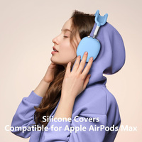 Housse en silicone souple 3 en 1 pour AirPods Max USB-C 2024/2020 oreillettes/oreillettes/bandeau protecteur