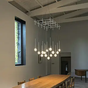 Plafonnier led circulaire en verre soufflé au design moderne, éclairage d'intérieur, luminaire décoratif de plafond, idéal pour un salon ou un hôtel