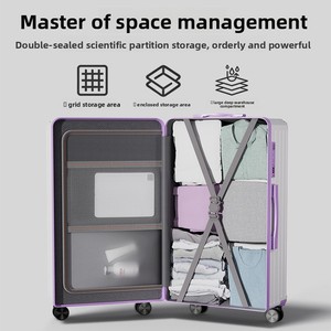 Ensemble <span class=keywords><strong>de</strong></span> valises multifonctionnelles en ABS pour femmes avec roulettes pivotantes pour bagages <span class=keywords><strong>de</strong></span> voyage - Product Image 3
