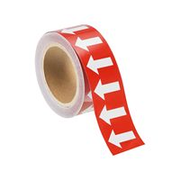 Stiker Identifikasi Penanda Pipa PVC Vinyl Perekat Akrilik Tahan Air Peringatan Label Panah Arah Aliran Pipa Industri