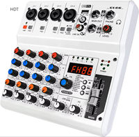 Console de mixage audio portable 6 canaux avec 99 effets sonores pour utilisation sur PC