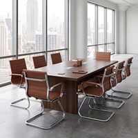 Chaise de bureau moderne sans roulettes en cuir PU, dossier mi-haut, pour ordinateur, visiteurs, salle de sport, école, réception, salle de conférence, salle d'attente