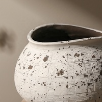 Vases à fleurs en ciment au design rétro, style wabi-sabi, décoration pour la maison et le bureau, marque FLOLENCO CASA