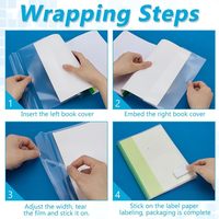 Protège-cahier A5 en plastique transparent personnalisé, imperméable et anti-poussière, pour le bureau