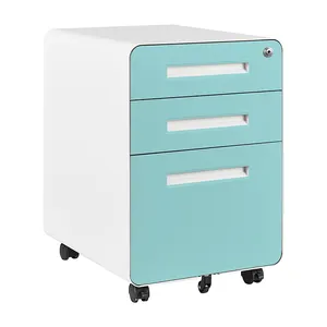 Movable filling cabinet metal filing movable steel drawer