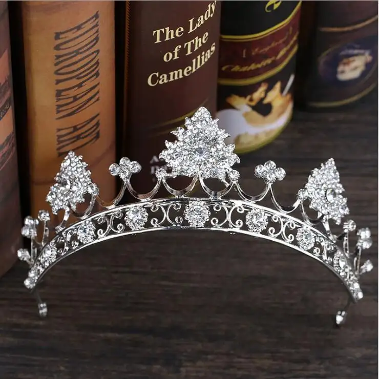 Brautkrone Stirnband Hochzeit Haarschmuck Kristall Tiara Strass Blatt Hochzeit Krone Diadem Braut Haarschmuck