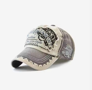 Alta calidad 100% algodón desgastado Vintage bordado Logo hombres 5 paneles gorra de béisbol personalizar - Product Image 3