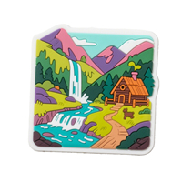 Souvenir touristique personnalisé, aimants de réfrigérateur en PVC souple 3D - Design moderne, taille moyenne, autocollant magnétique