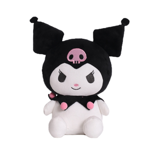 Peluches en gros de la série Sanrioed, dessin animé, anime, Kuromied, jouets en peluche, petite poupée <span class=keywords><strong>diable</strong></span> noire, fille, coton PP, anti-stress - Product Image 4
