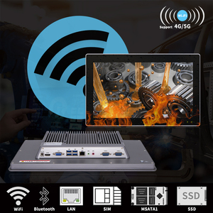 PC de panel táctil industrial integrado sin ventilador de 15,6 pulgadas Ipctech con procesadores <span class=keywords><strong>Intel</strong></span> Celeron y <span class=keywords><strong>Core</strong></span> 10th Gen - <span class=keywords><strong>I3</strong></span> I5 I7 - Product Image 2