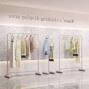 Lüks altın giyim mağazası için vitrin rafı toptan sıcak fırsatlar çelik ekran standı - Product Image 4