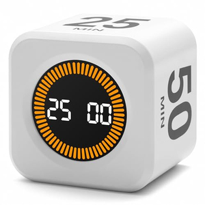 Minuteur intelligent Google Pomodoro Cube, minuteur visuel pour la productivité et l'étude, minuteur numérique à bascule pour enfants et cuisine - Product Image 1