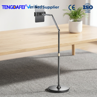 Support de téléphone portable et tablette en alliage d'aluminium, réglable, rotation à 360°, support paresseux avec fonctions flexibles pour utilisation au lit