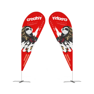 Factory Wholesale High Quality Teardrop <b>Flags</b> Digital Printed Single or Double Sided for Advertising - Product Image 2
