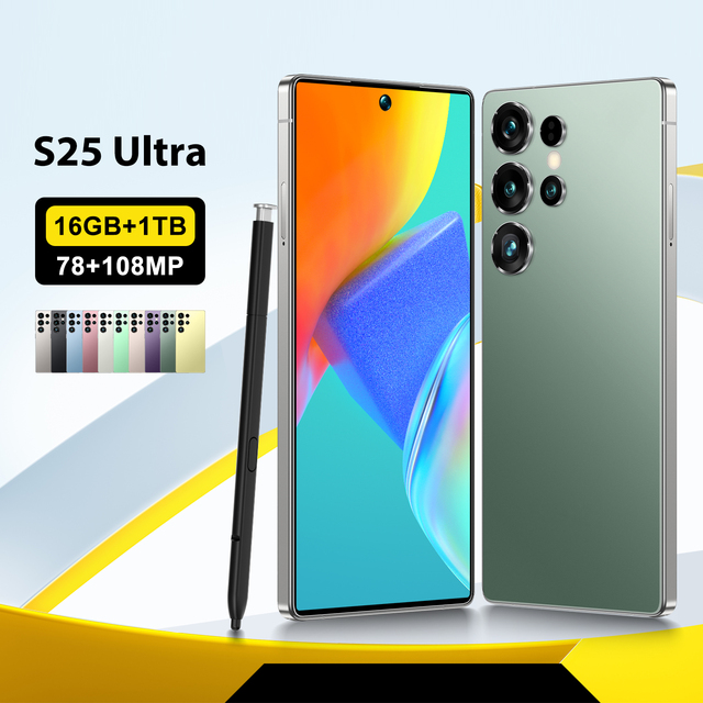 2025 New S25 Ultra High-Configuration Mobile Phone Decacore CPU 108MP Rear Low Price Supports Global Language Versions Unlocked