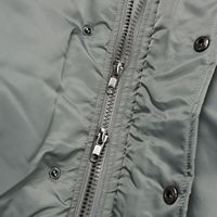 Blouson bomber homme kaki léger matelassé à col convertible, boutons-pression, poignets et ourlet côtelés, vêtement d'extérieur décontracté et utilitaire
