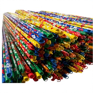 Italian Thread-Coated PVC Wooden <b>Mop</b> Sticks with Colorful Flowers Wholesale Vietnamese Broom Handles Dustpan Brooms - Product Image 1