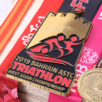 Médaille en alliage de zinc, impression 3D en métal, médaille personnalisée pour marathon, avec logo OEM